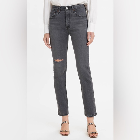 New Levi's® Premium 501® Skinny High Rise Women’s Jeans Dark Wash Black 24 x 28 - Picture 5 of 11